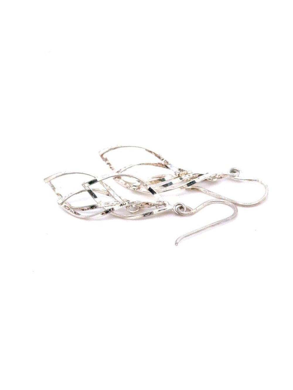 Silver Leaf Design Earrings